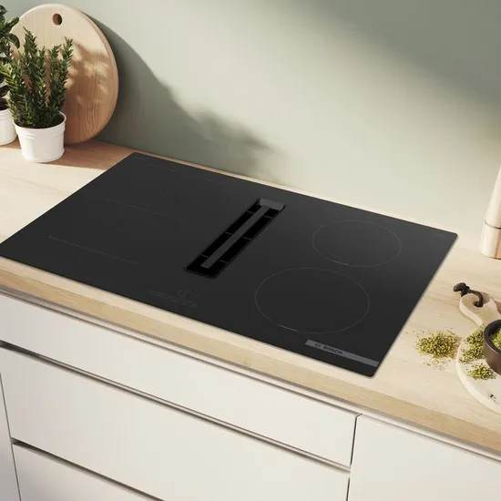 Buy Bosch induction hob in Jaipur with fast heating and modern design for smart kitchens at Aspire Home Studio